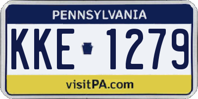 PA license plate KKE1279