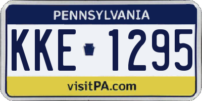 PA license plate KKE1295