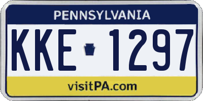 PA license plate KKE1297