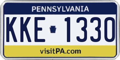 PA license plate KKE1330