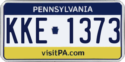 PA license plate KKE1373