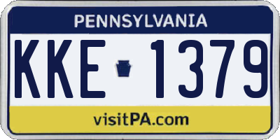 PA license plate KKE1379