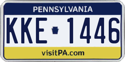 PA license plate KKE1446