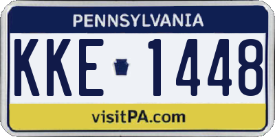 PA license plate KKE1448