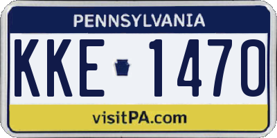PA license plate KKE1470