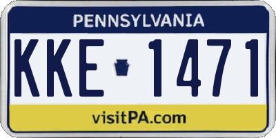 PA license plate KKE1471