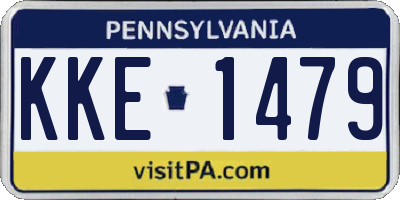 PA license plate KKE1479