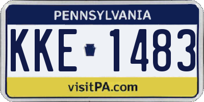 PA license plate KKE1483