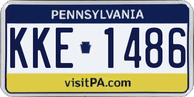 PA license plate KKE1486