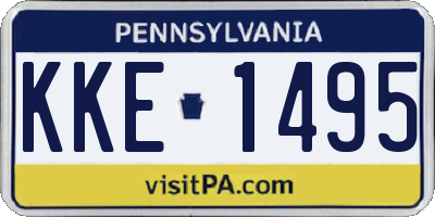 PA license plate KKE1495