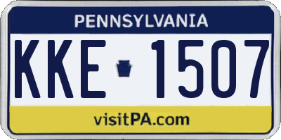 PA license plate KKE1507