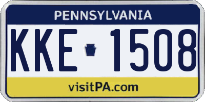 PA license plate KKE1508