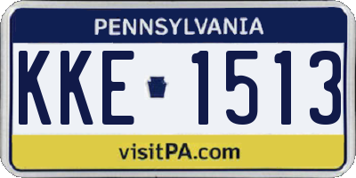 PA license plate KKE1513