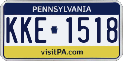 PA license plate KKE1518