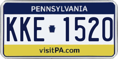 PA license plate KKE1520