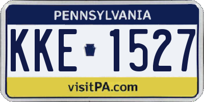 PA license plate KKE1527