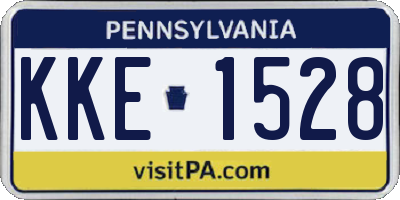 PA license plate KKE1528