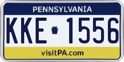 PA license plate KKE1556