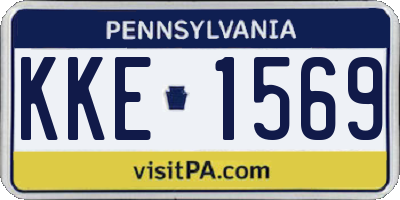 PA license plate KKE1569