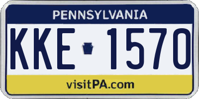 PA license plate KKE1570