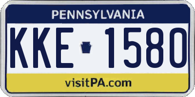 PA license plate KKE1580