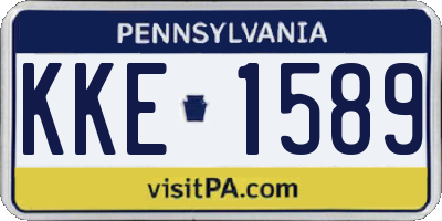 PA license plate KKE1589