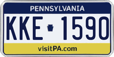 PA license plate KKE1590