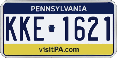 PA license plate KKE1621