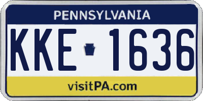 PA license plate KKE1636