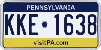 PA license plate KKE1638