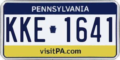 PA license plate KKE1641