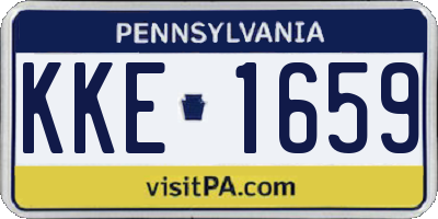 PA license plate KKE1659