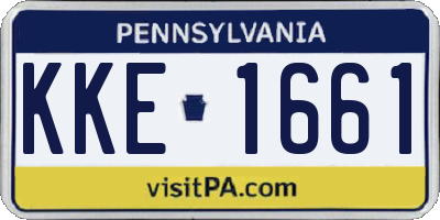 PA license plate KKE1661