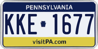 PA license plate KKE1677
