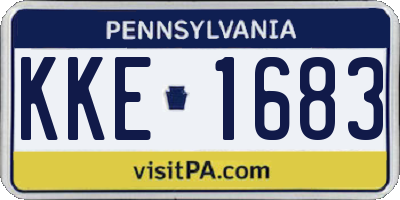 PA license plate KKE1683