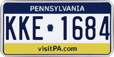PA license plate KKE1684