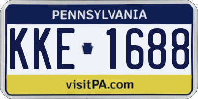 PA license plate KKE1688