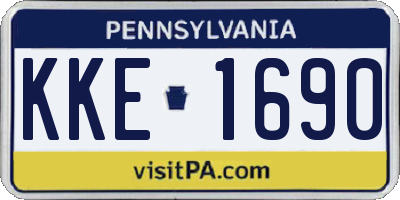 PA license plate KKE1690