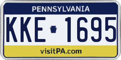 PA license plate KKE1695