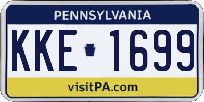PA license plate KKE1699