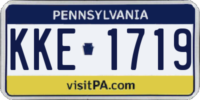 PA license plate KKE1719