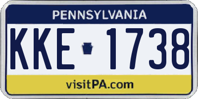PA license plate KKE1738