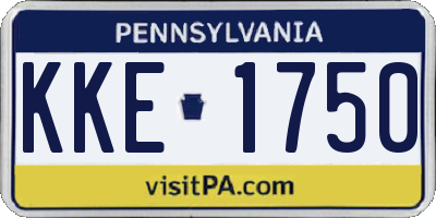 PA license plate KKE1750