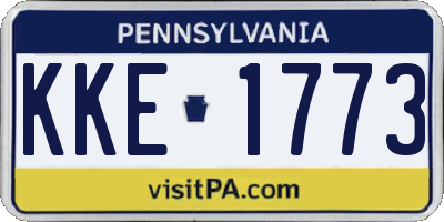 PA license plate KKE1773