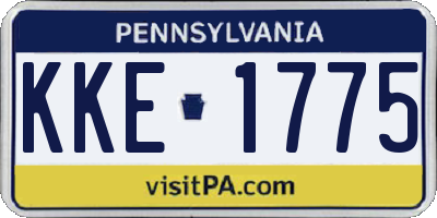 PA license plate KKE1775