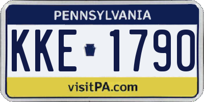 PA license plate KKE1790