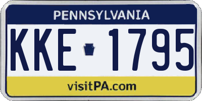 PA license plate KKE1795