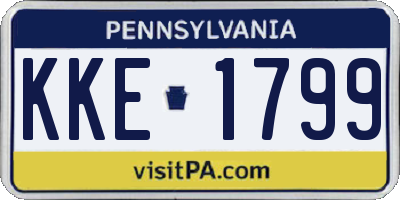 PA license plate KKE1799
