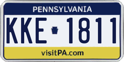 PA license plate KKE1811