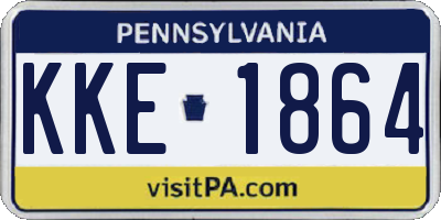PA license plate KKE1864